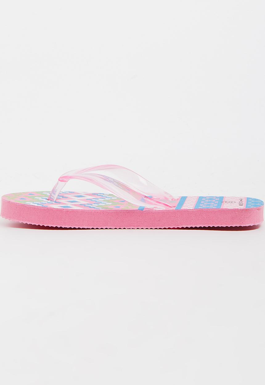 Pop Candy - Printed Flip Flops Pale Pink