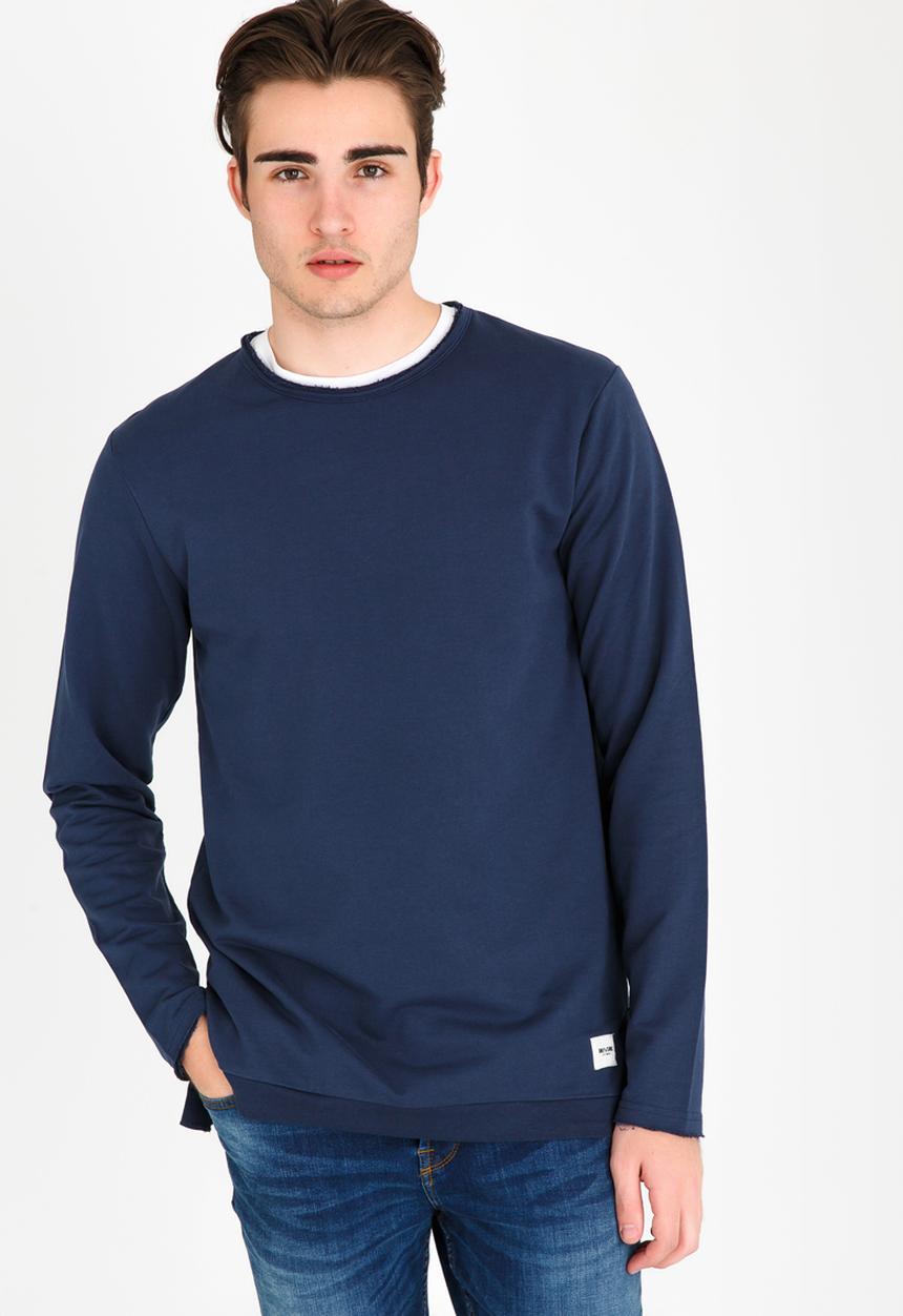 Only & Sons - Gustaf Longline Crew Neck Navy