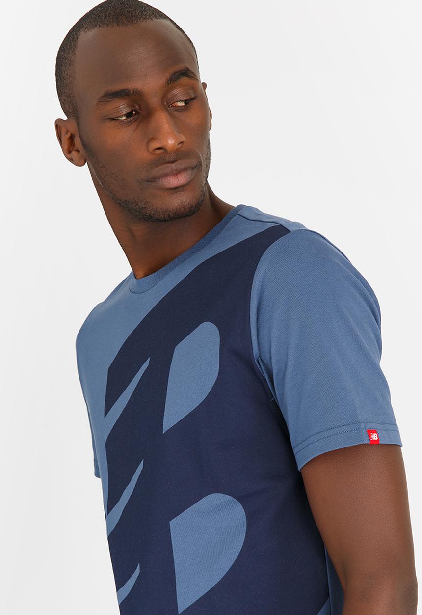 New Balance  - Essentials Logo Tee Blue