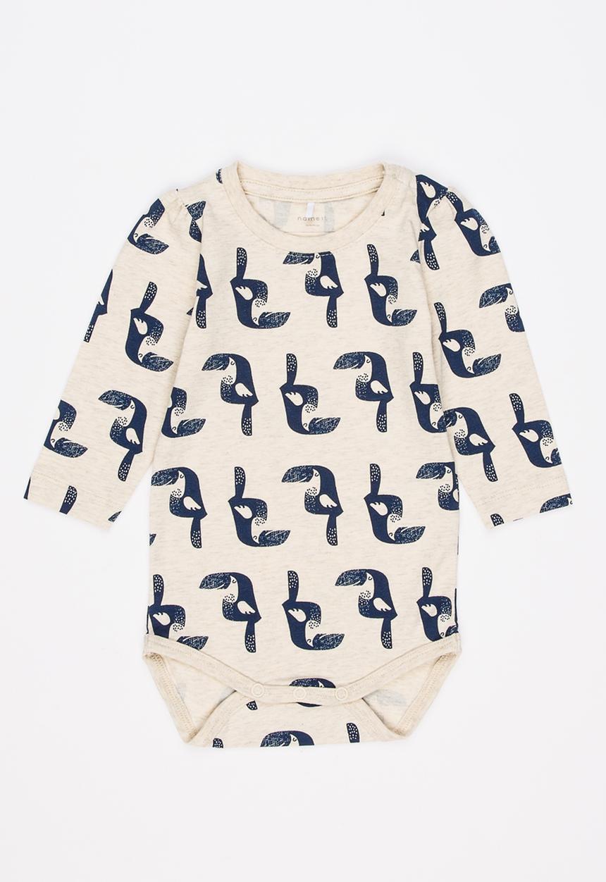 Name It - Printed Bodysuit Stone