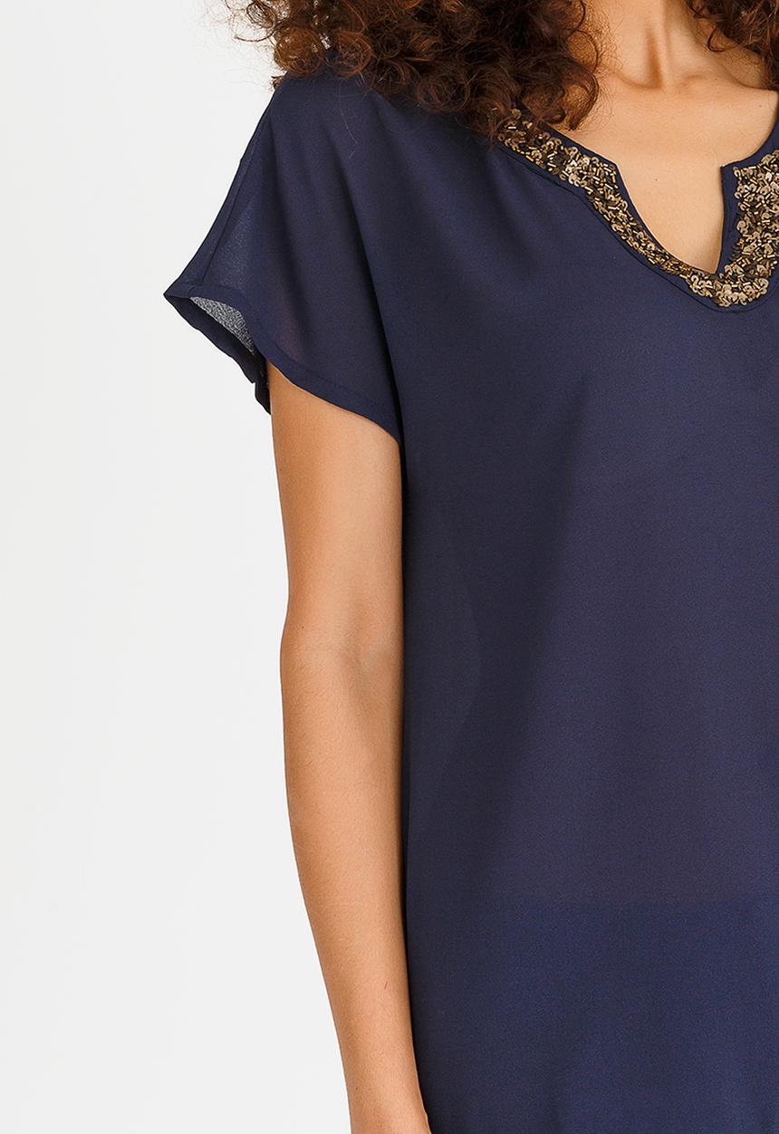 Vero Moda - Carol Short Sleeve Top Navy