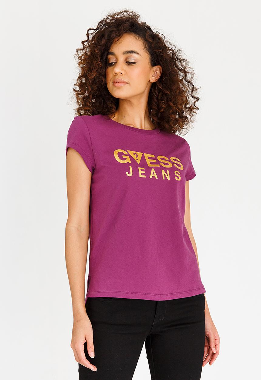 GUESS - Guess Short Sleeve Guess Tee Dark Purple
