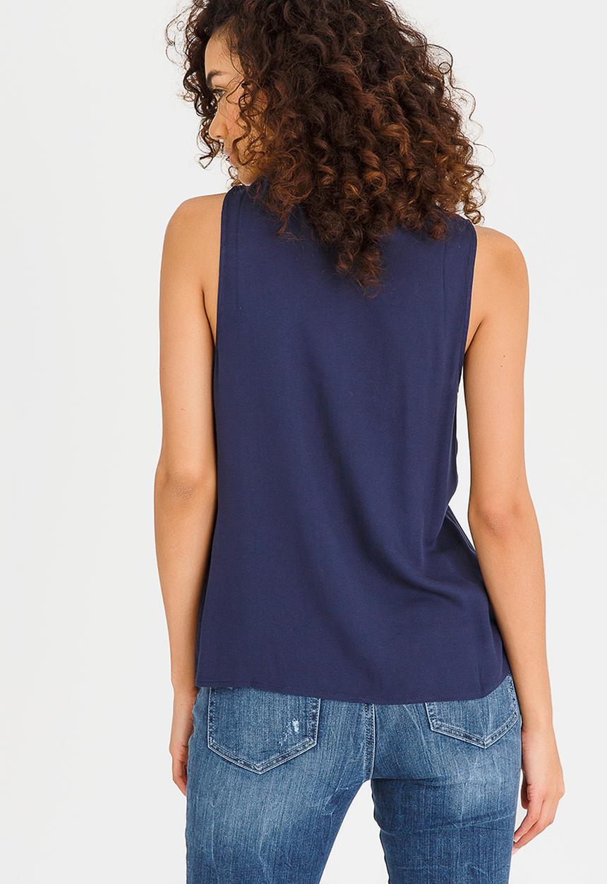 Vero Moda - Julina Lace Detail Top Navy