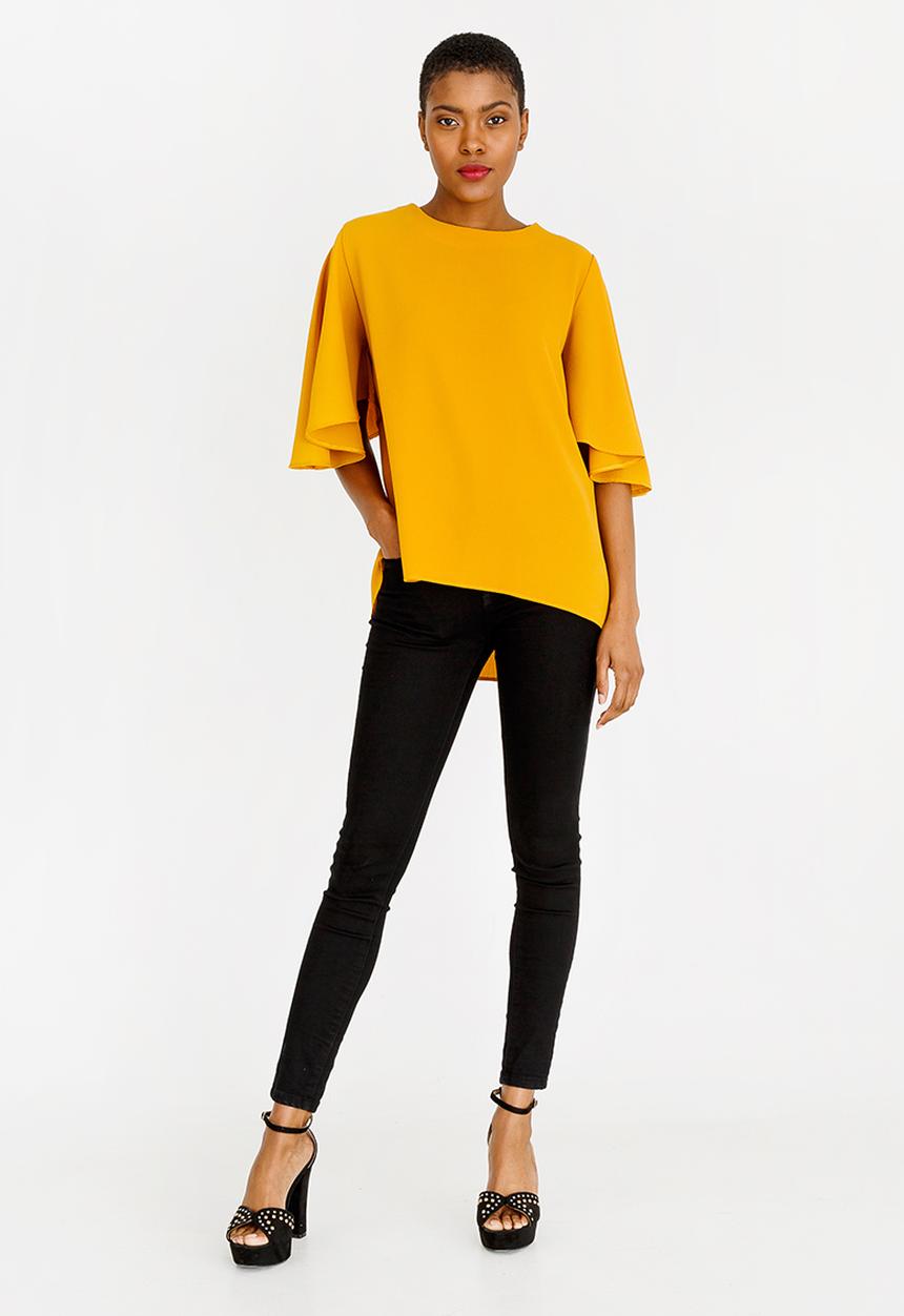 c(inch) - Flared Sleeve Blouse Yellow