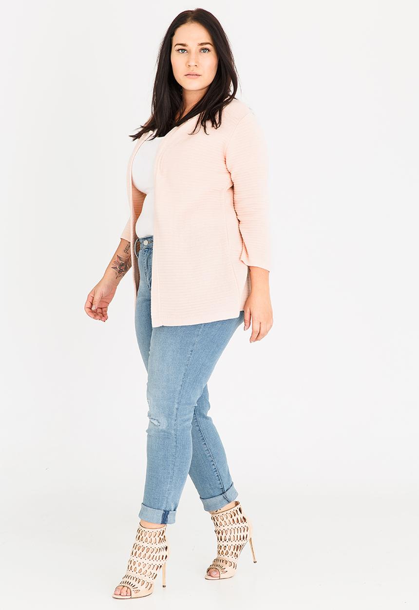 edit Plus - Everyday Light-weight Cardi Pale Pink