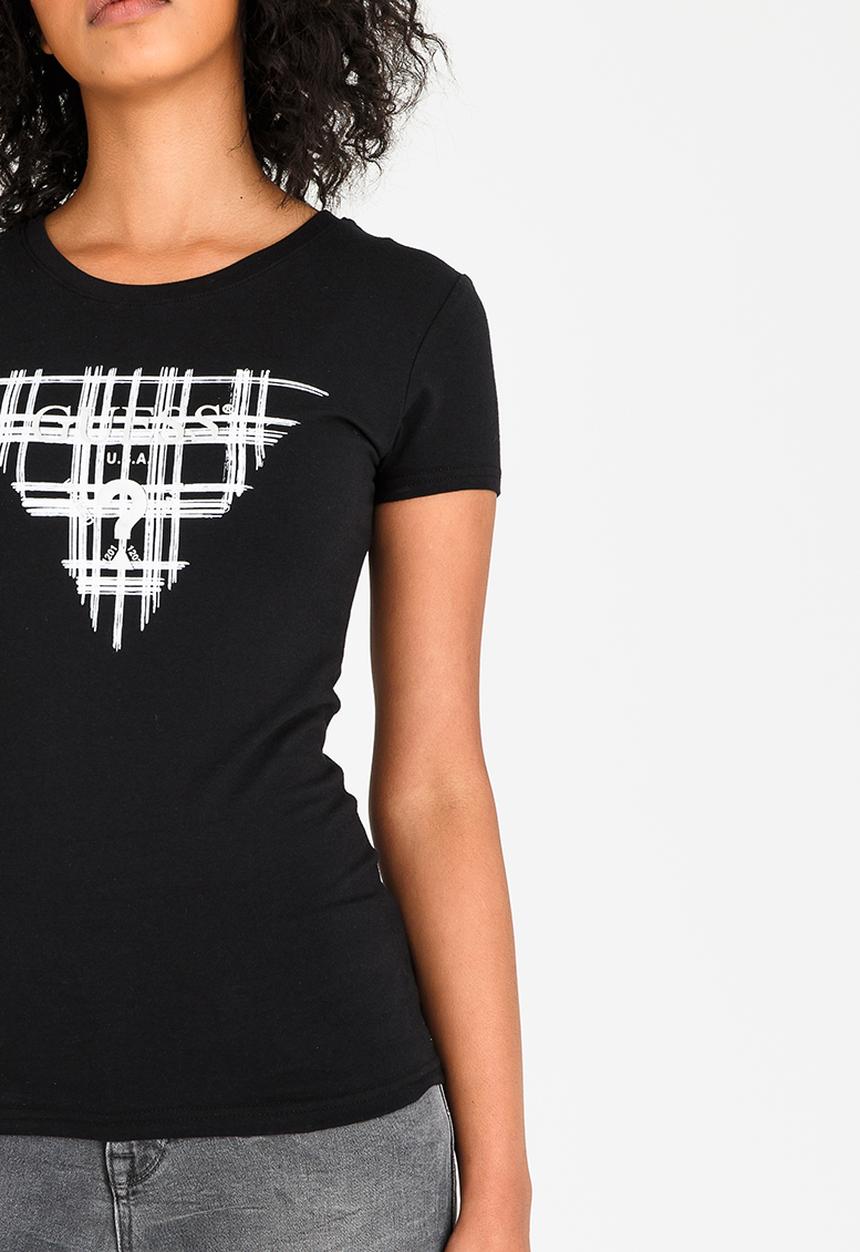 GUESS - Guess Sketchy Plaid Tri R3 Tee Black