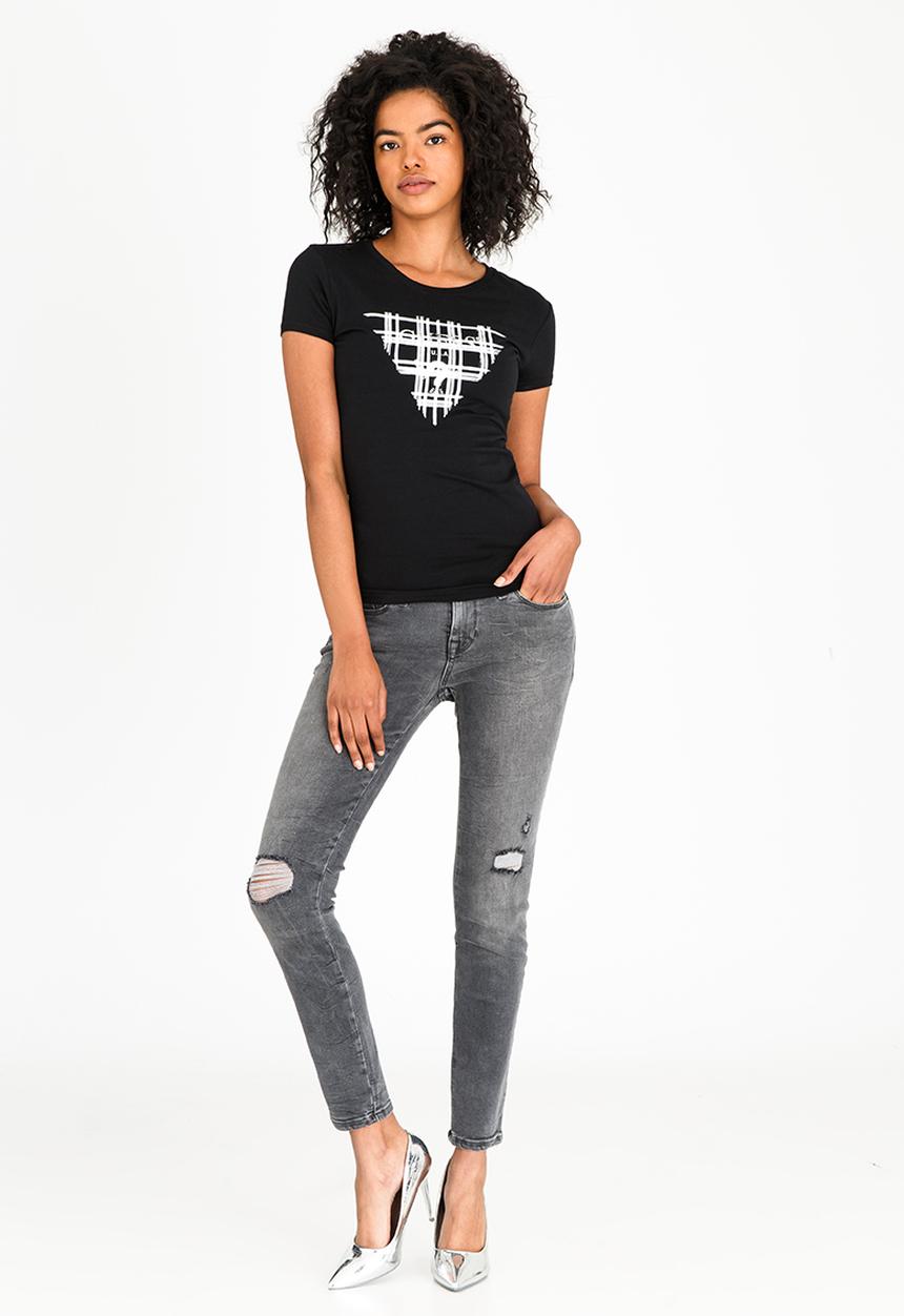 GUESS - Guess Sketchy Plaid Tri R3 Tee Black