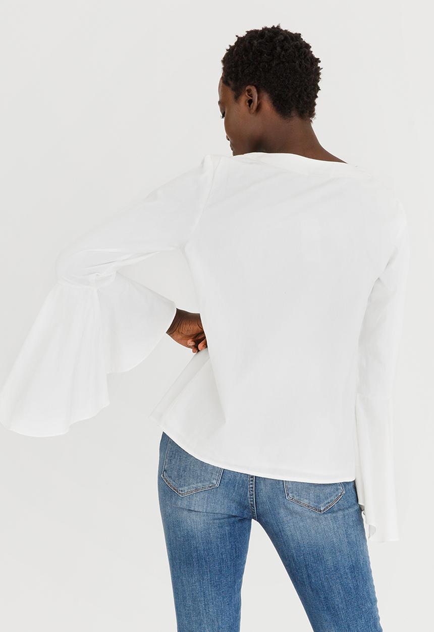 Vero Moda - Poppy Flare Sleeve Top White