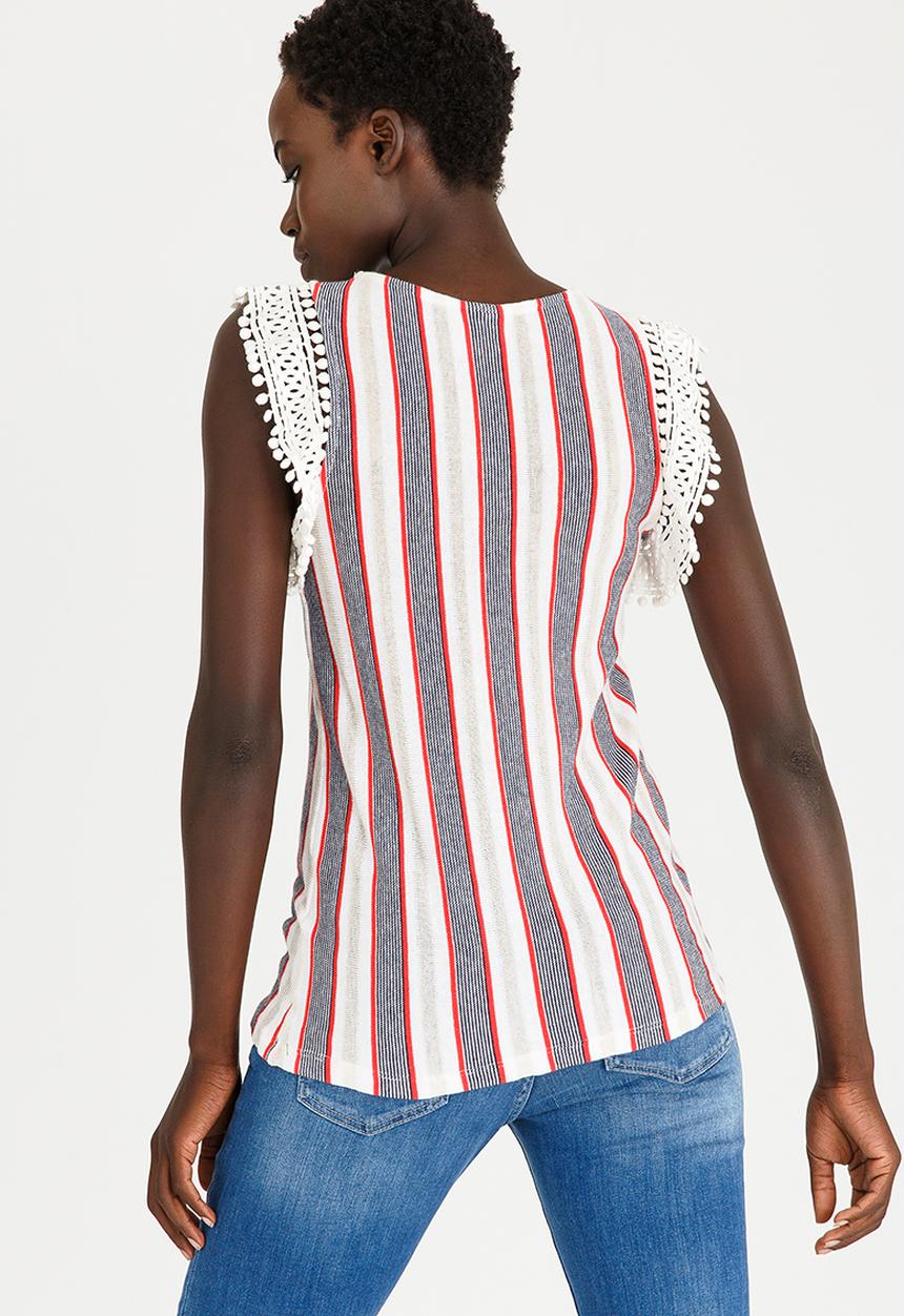Vero Moda - Amari Lace Frill Top White