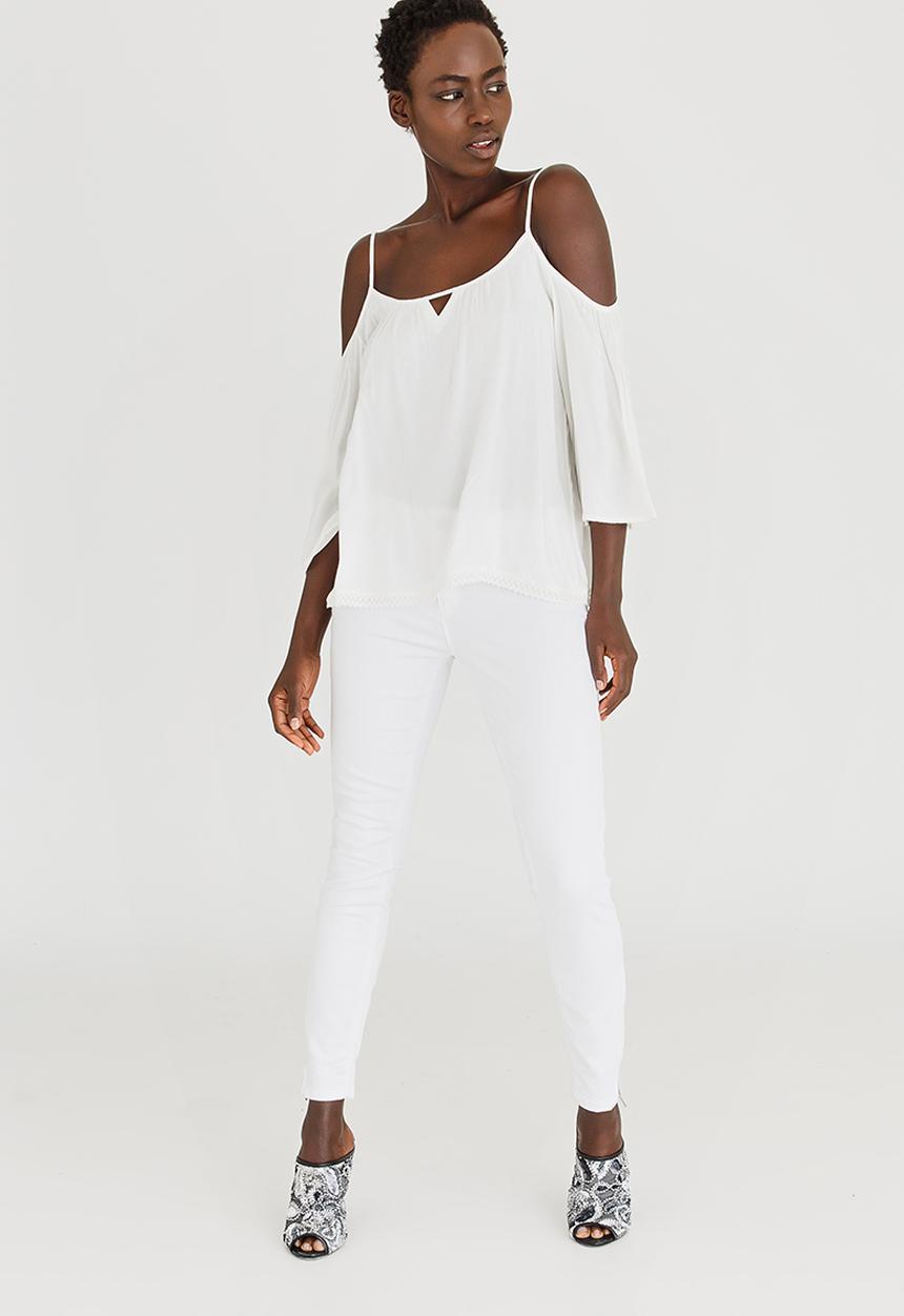 Vero Moda - Deb Cold Shoulder Top White