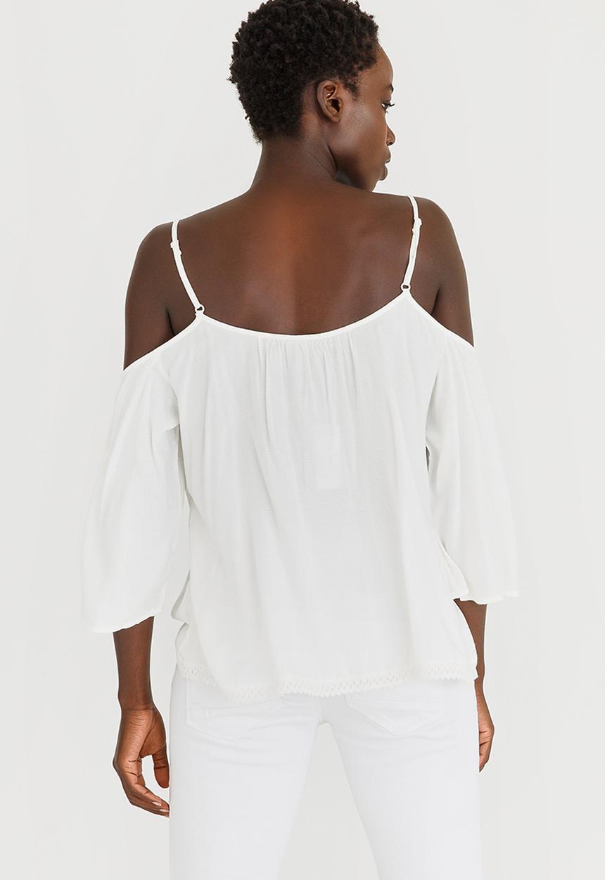 Vero Moda - Deb Cold Shoulder Top White