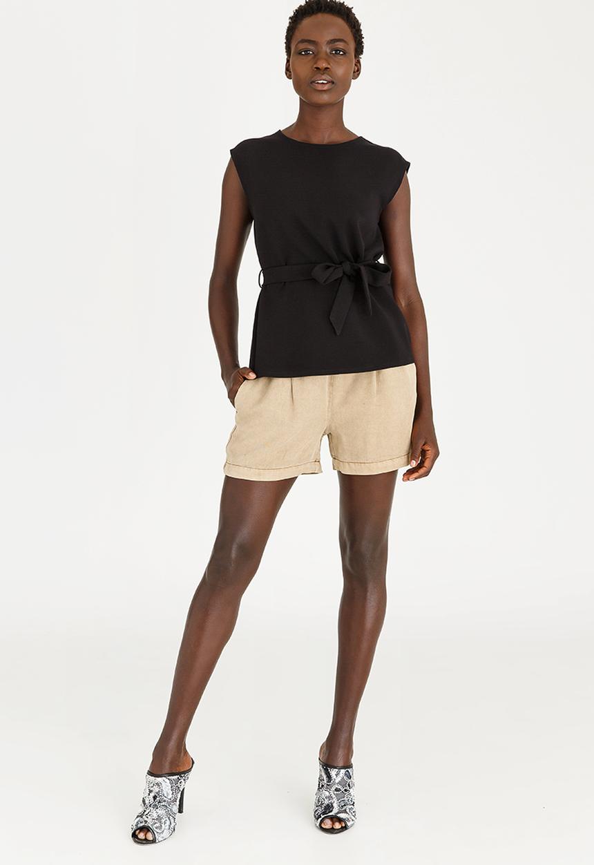 Vero Moda - Lauren Belted Top Black