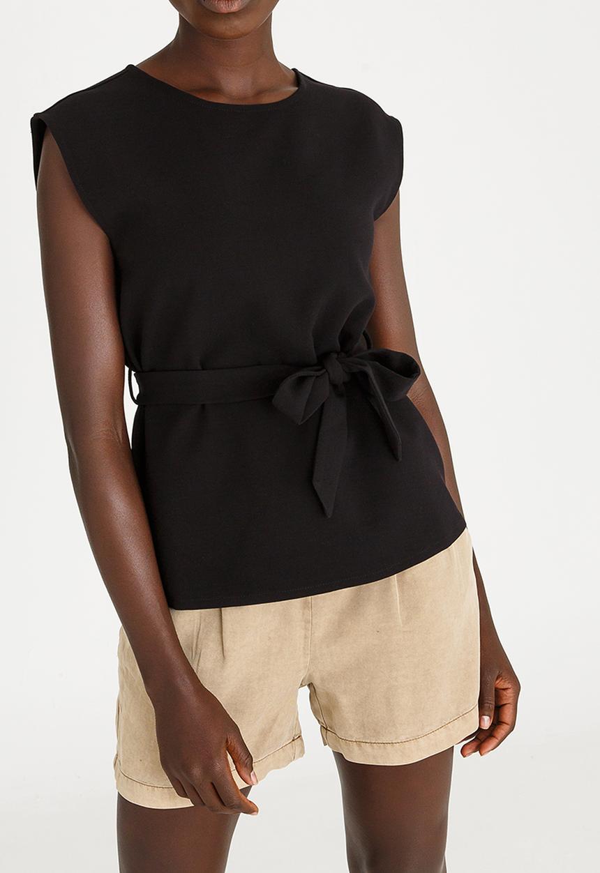 Vero Moda - Lauren Belted Top Black