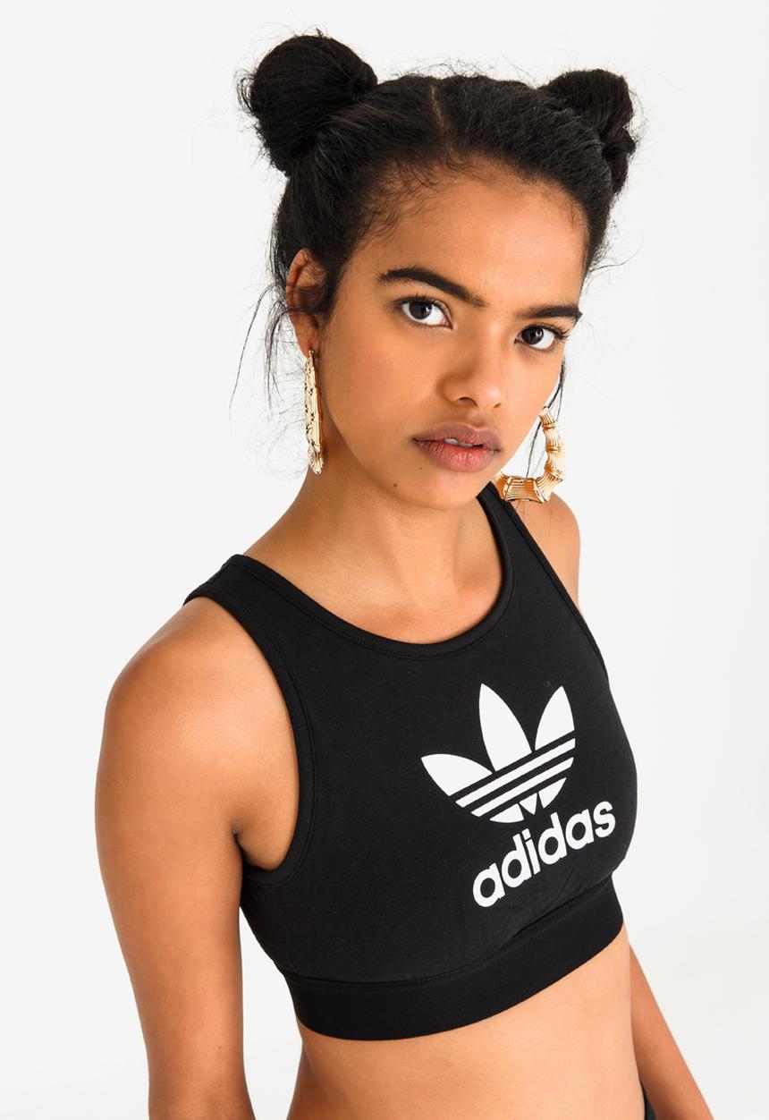 adidas Originals - Trefoil Crop Top Black