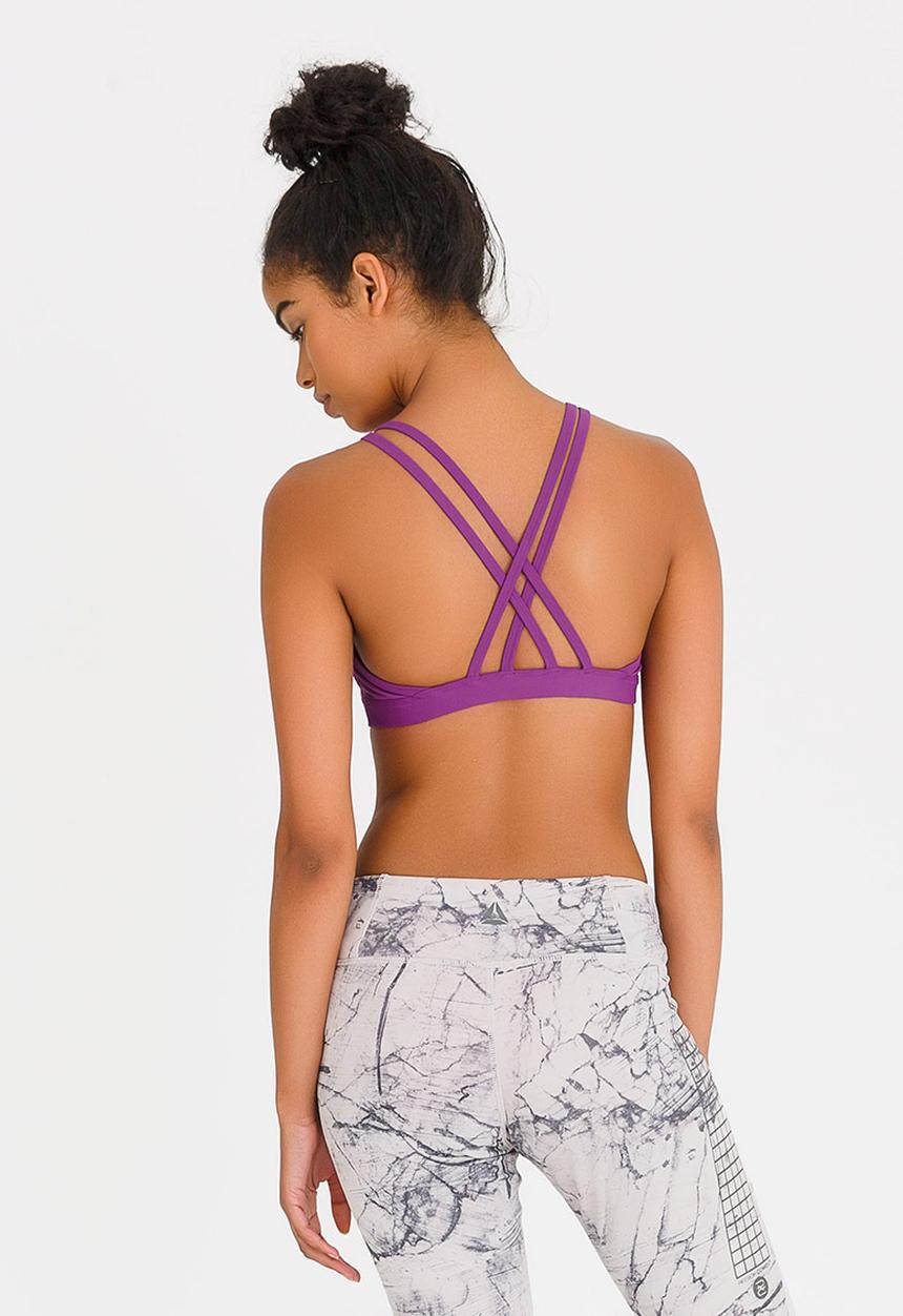 Reebok Classic - Training Hero Strappy Bra Dark Purple