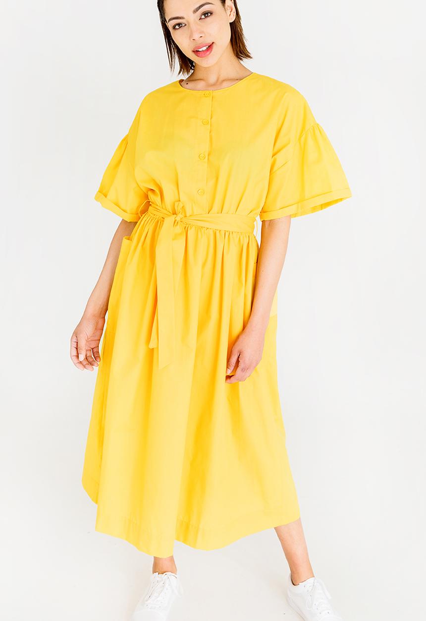 STYLE REPUBLIC - Fit And Flare Dress Yellow