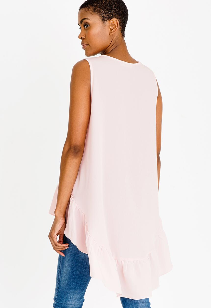 edit - Dipped hem top - pink 