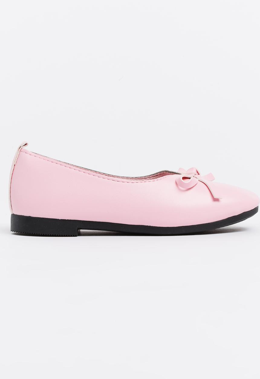 Pop Candy - Pumps with Bow Detail Pale Pink