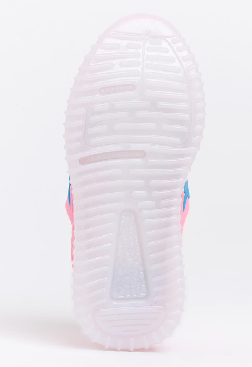 Pop Candy - Mesh Sneakers with Lights Mid Pink