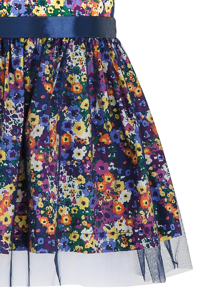 See-Saw - Mesh Overlay Dress Multi-colour