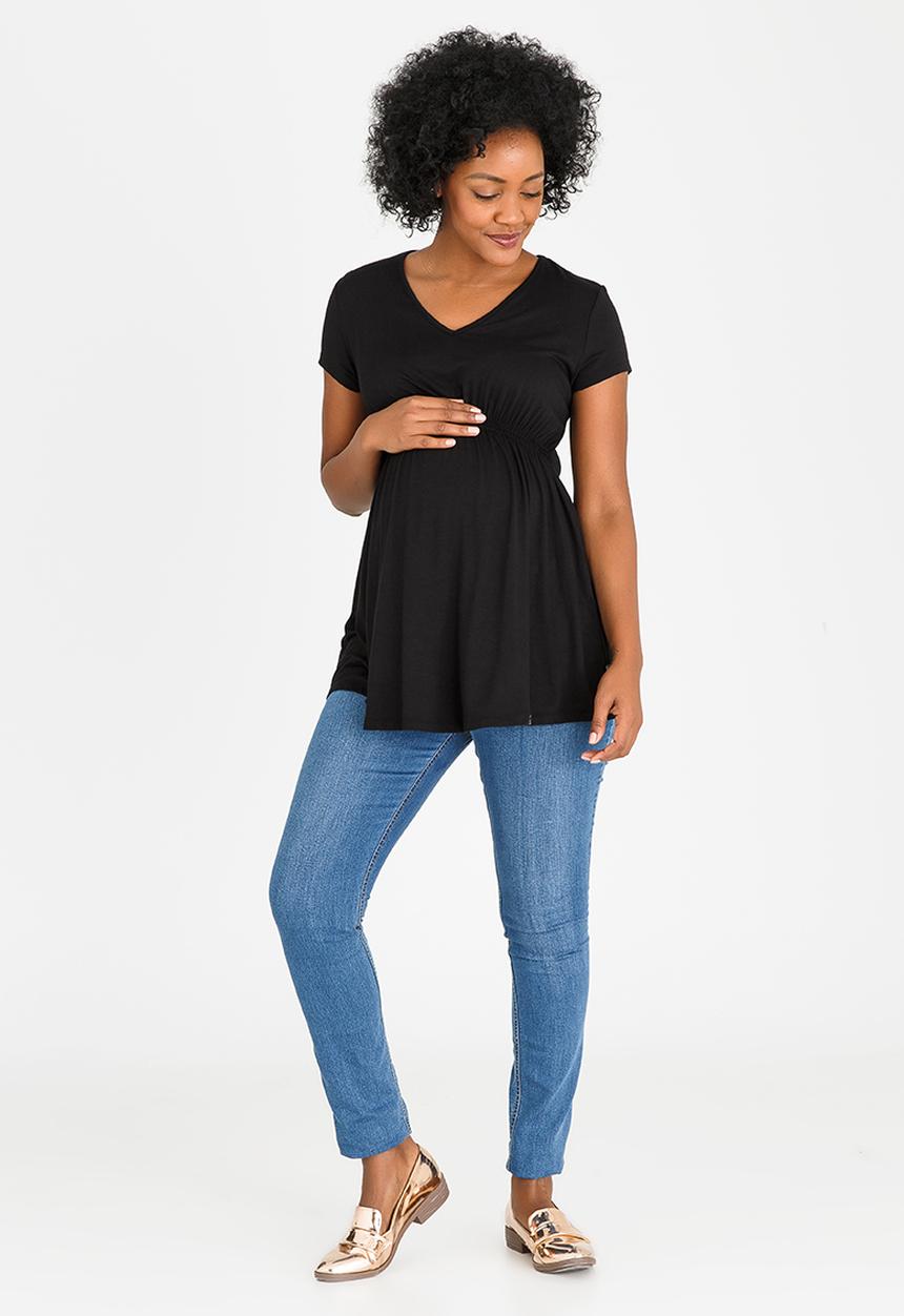 Cherry Melon - Basic Underbust Smock Top Black