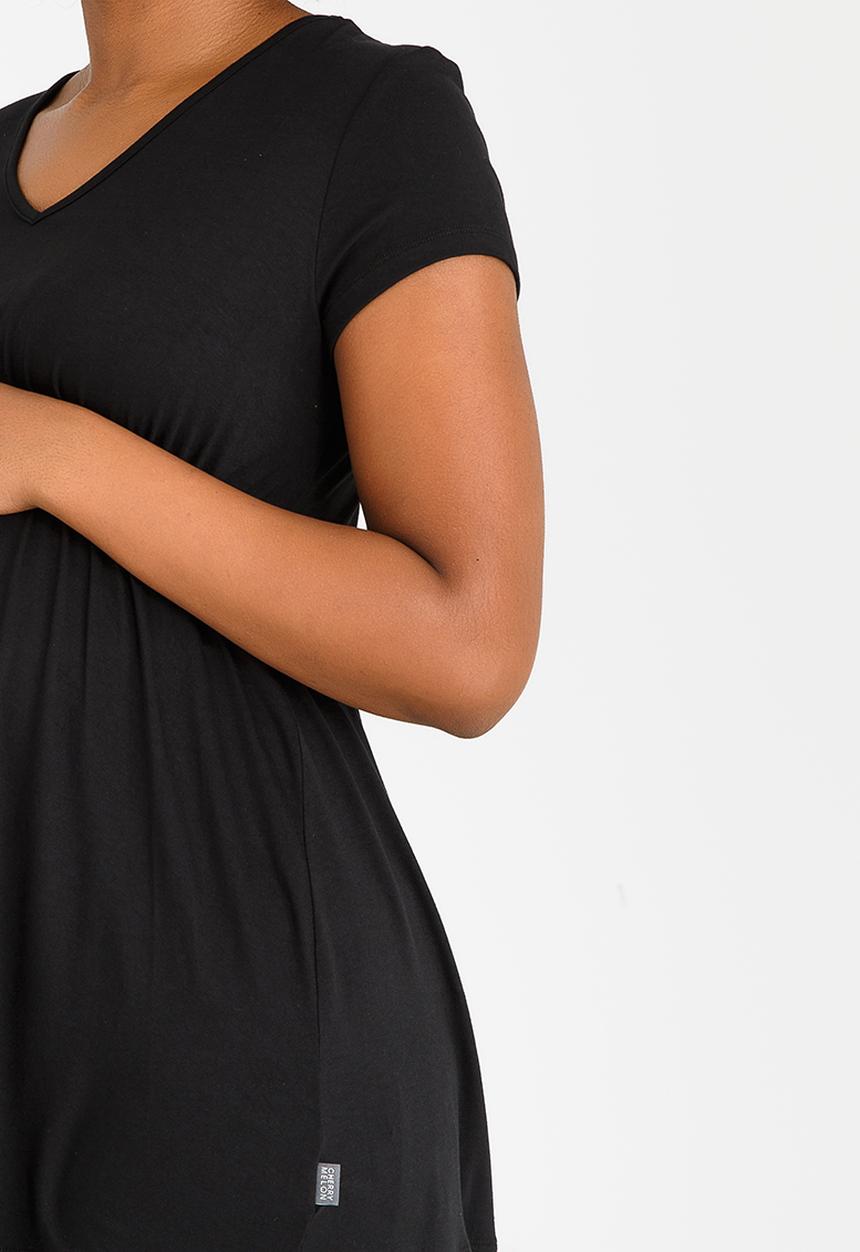 Cherry Melon - Basic Underbust Smock Top Black