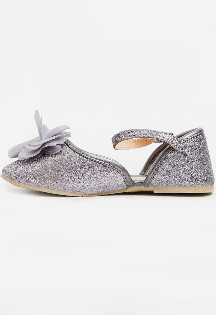Pop Candy - Flower detailed pump - grey 