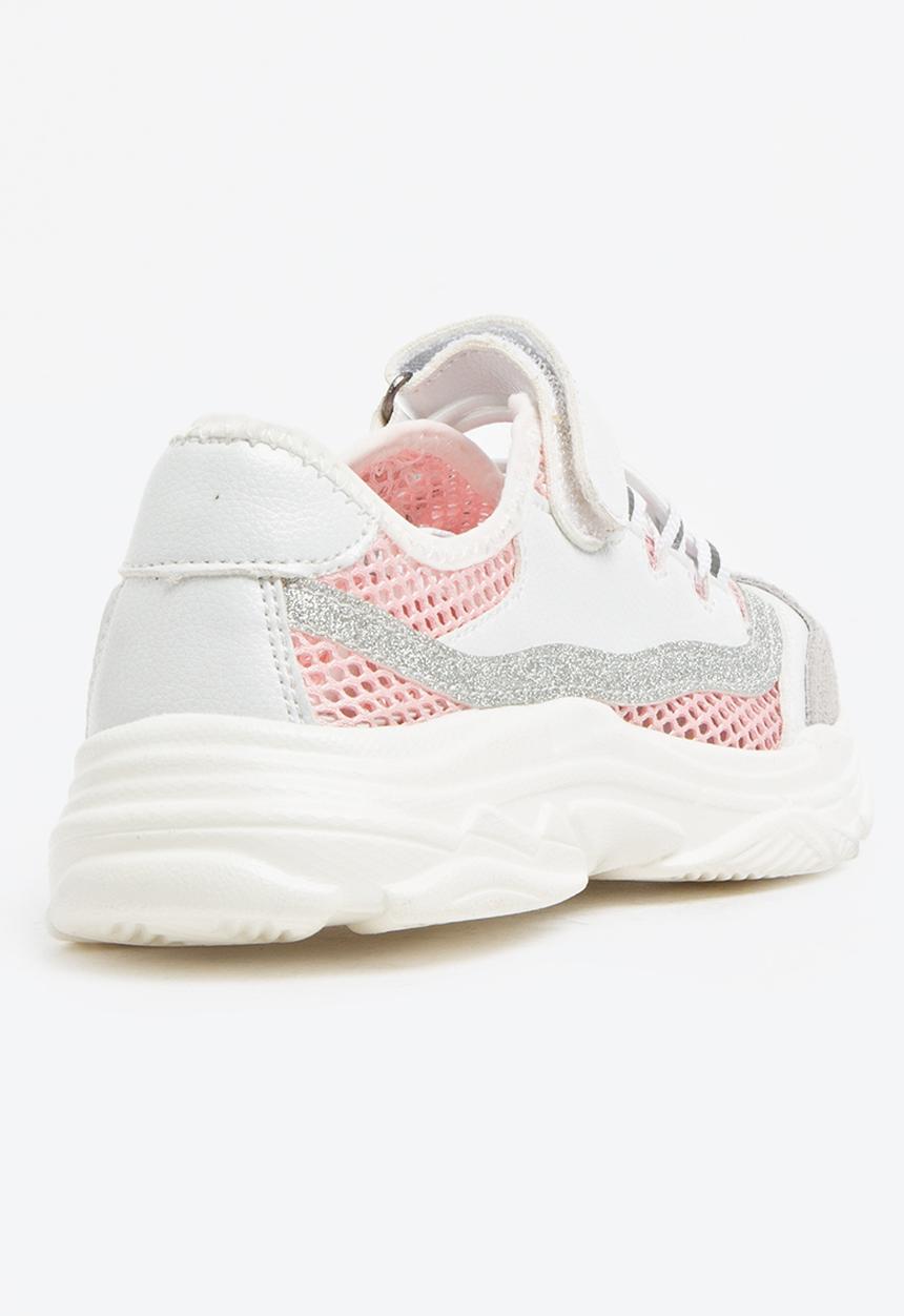 Pop Candy - Glitter mesh sneaker - pink & white 