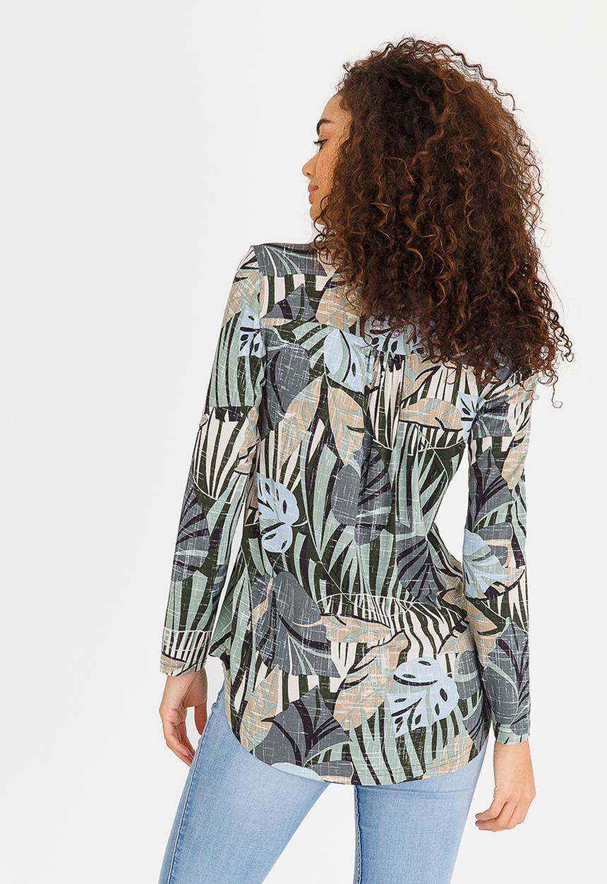 Kate Jordan - Rose Gold Trim Top Green