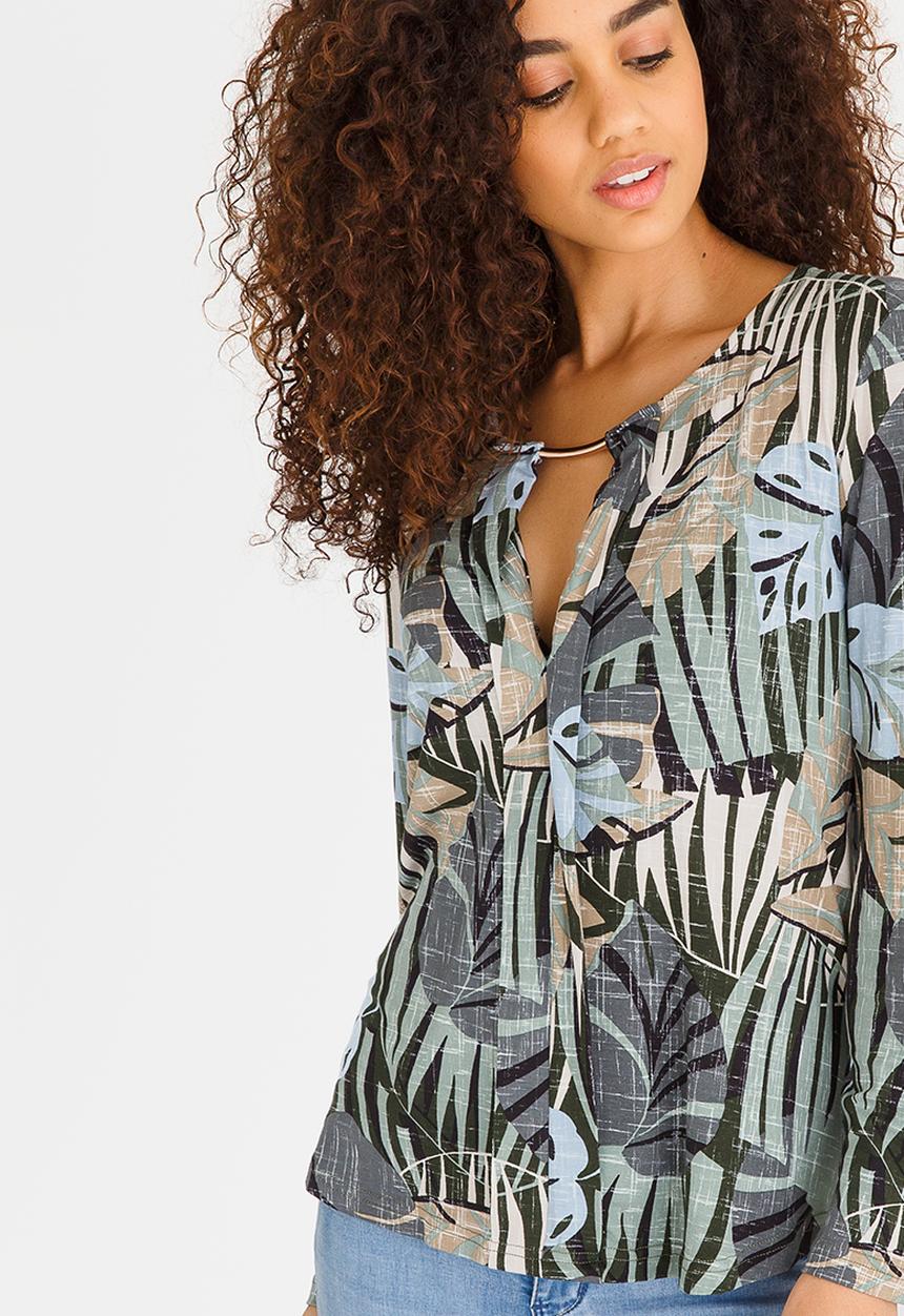 Kate Jordan - Rose Gold Trim Top Green