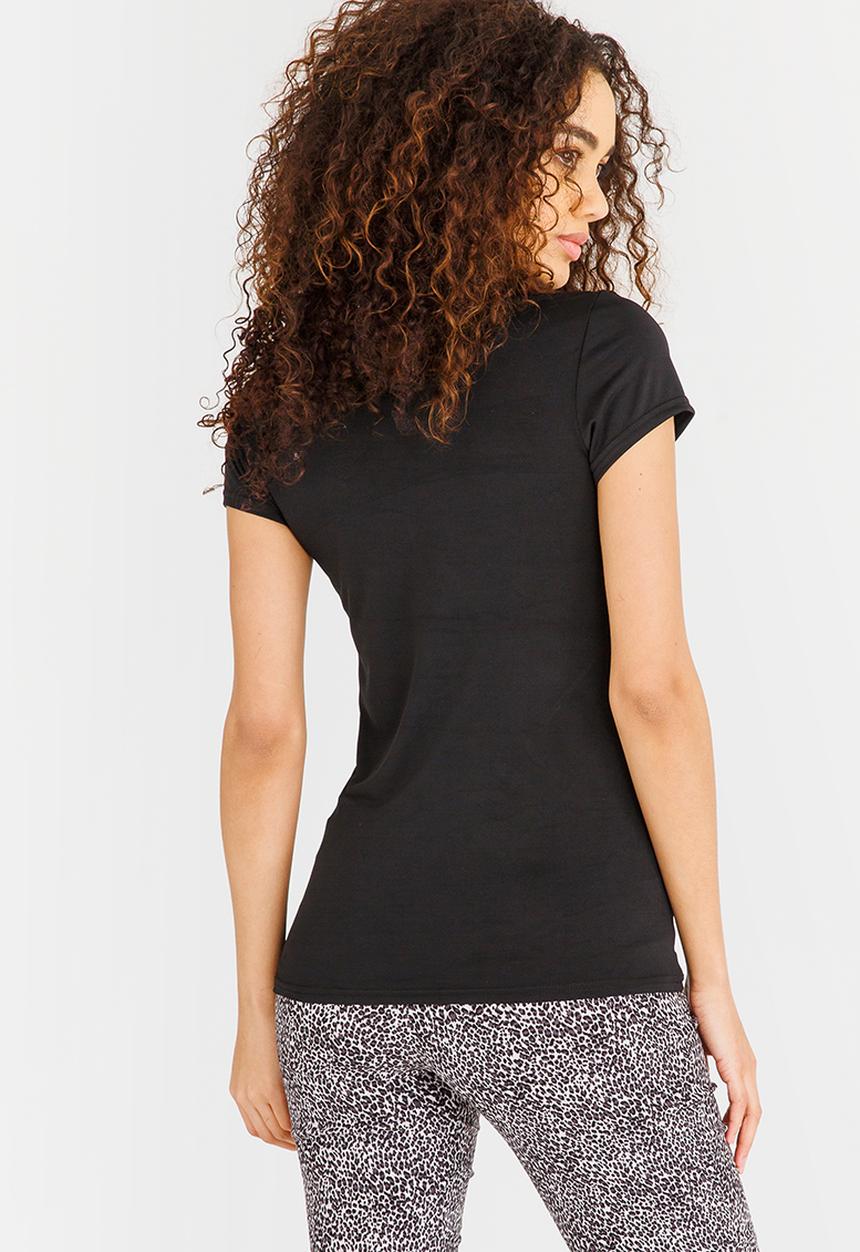 edit - Neckline Detail Top Black
