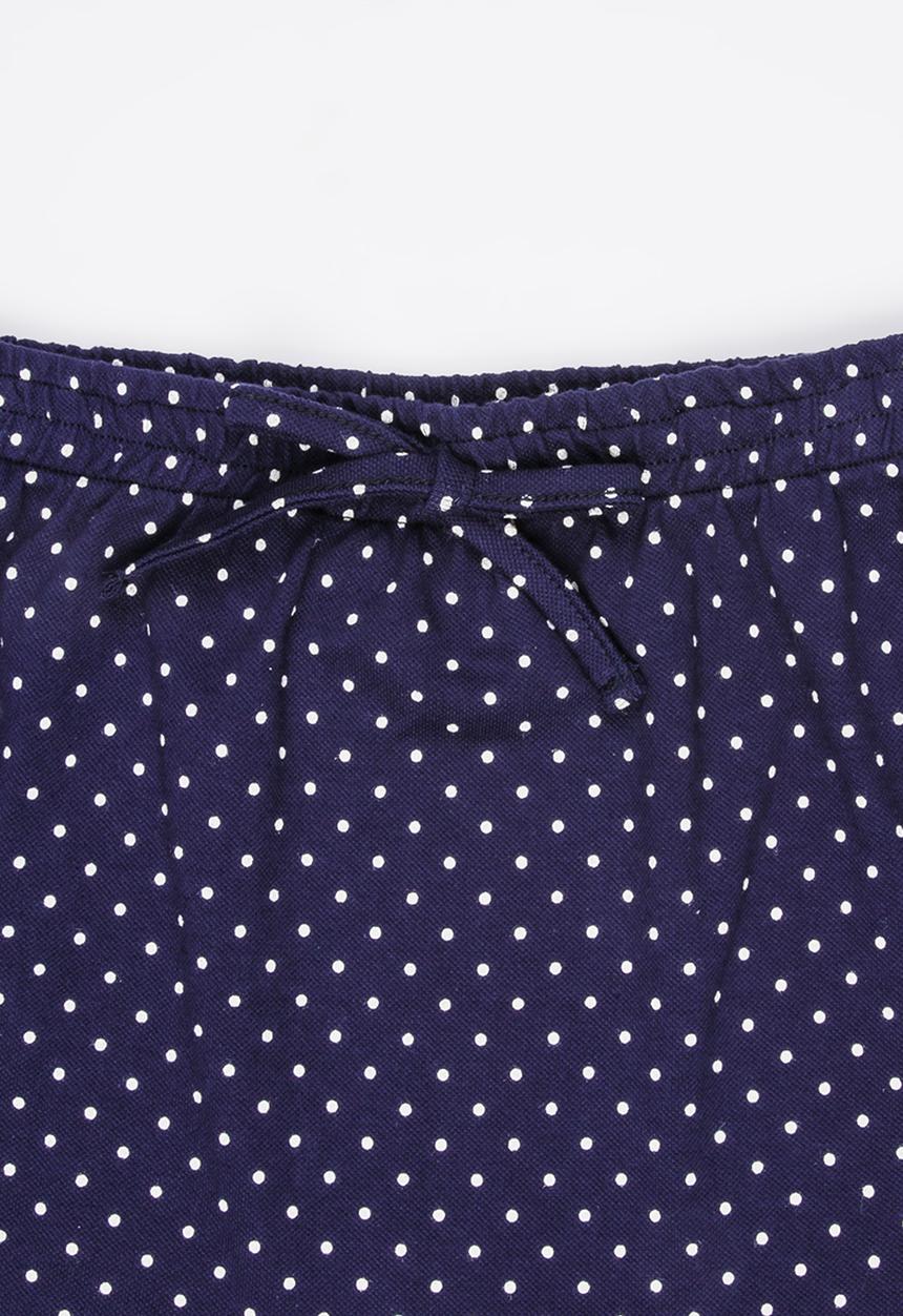 See-Saw - Knee Length Printed Knit Skirt Blue and White