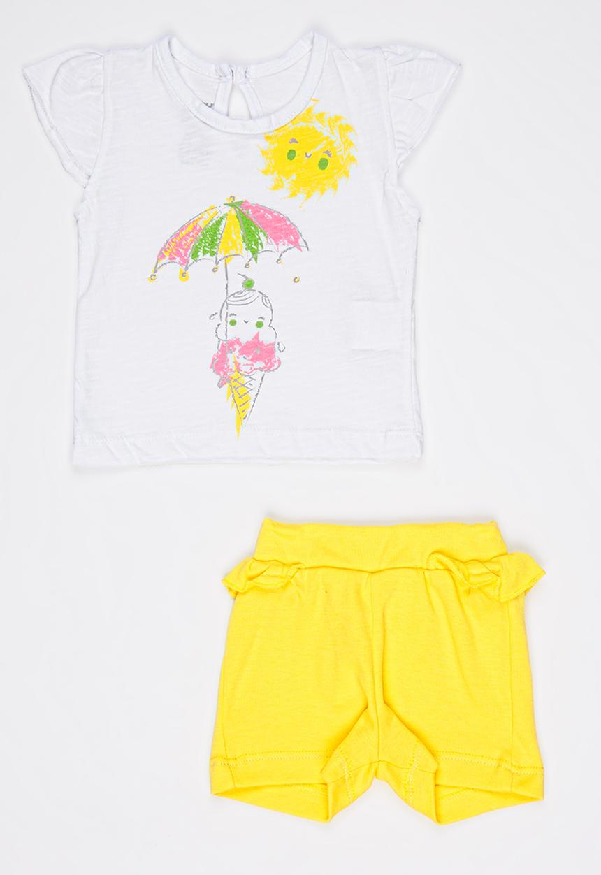 Baby Corner - 2 Piece T-shirt Short Set Multi-colour