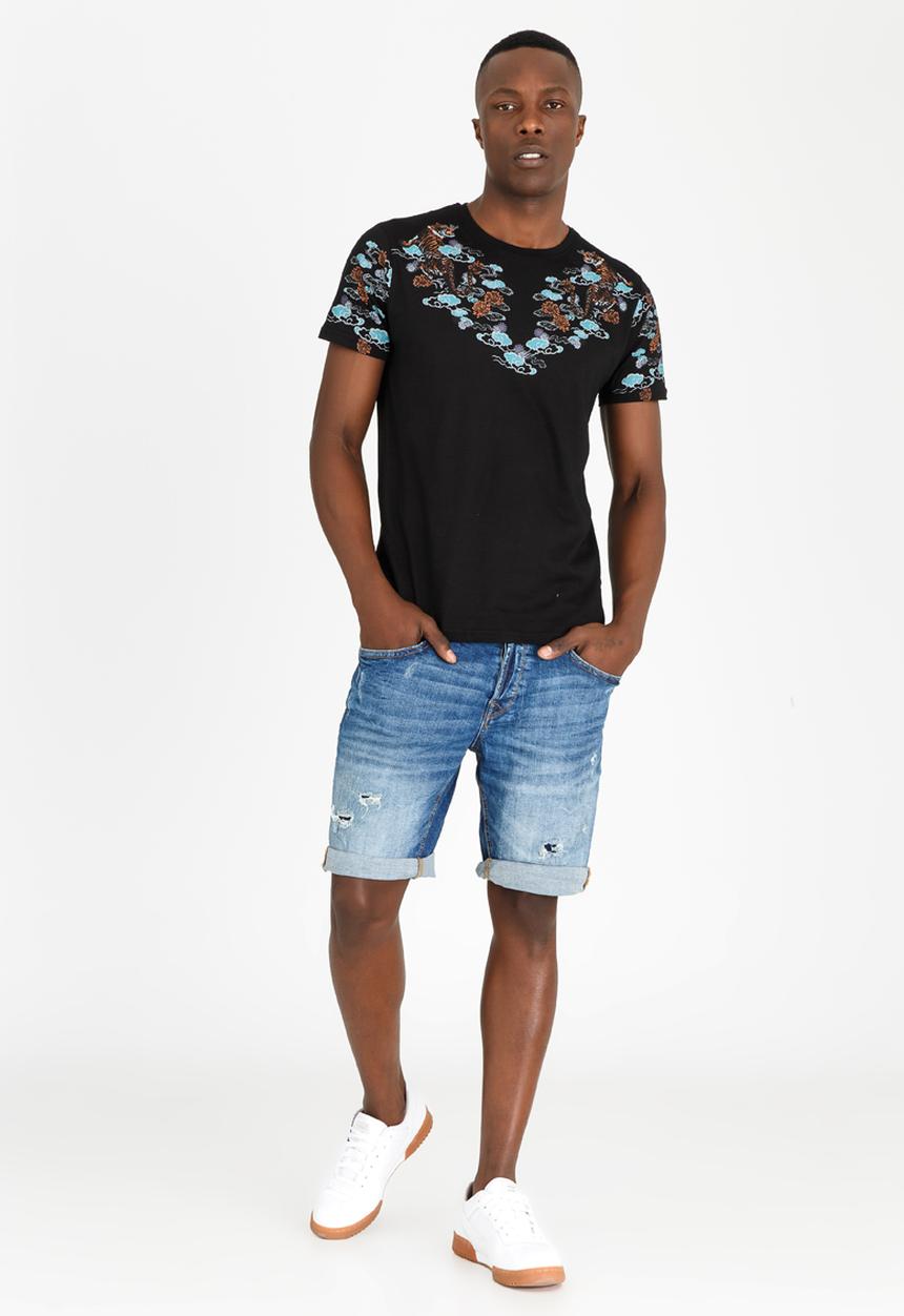 Brave Soul - Gozen Printed Tee Black
