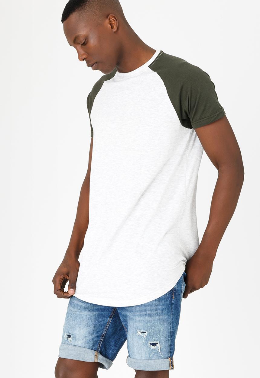 Brave Soul - Lutheran Raglan Longline Tee Pale Grey