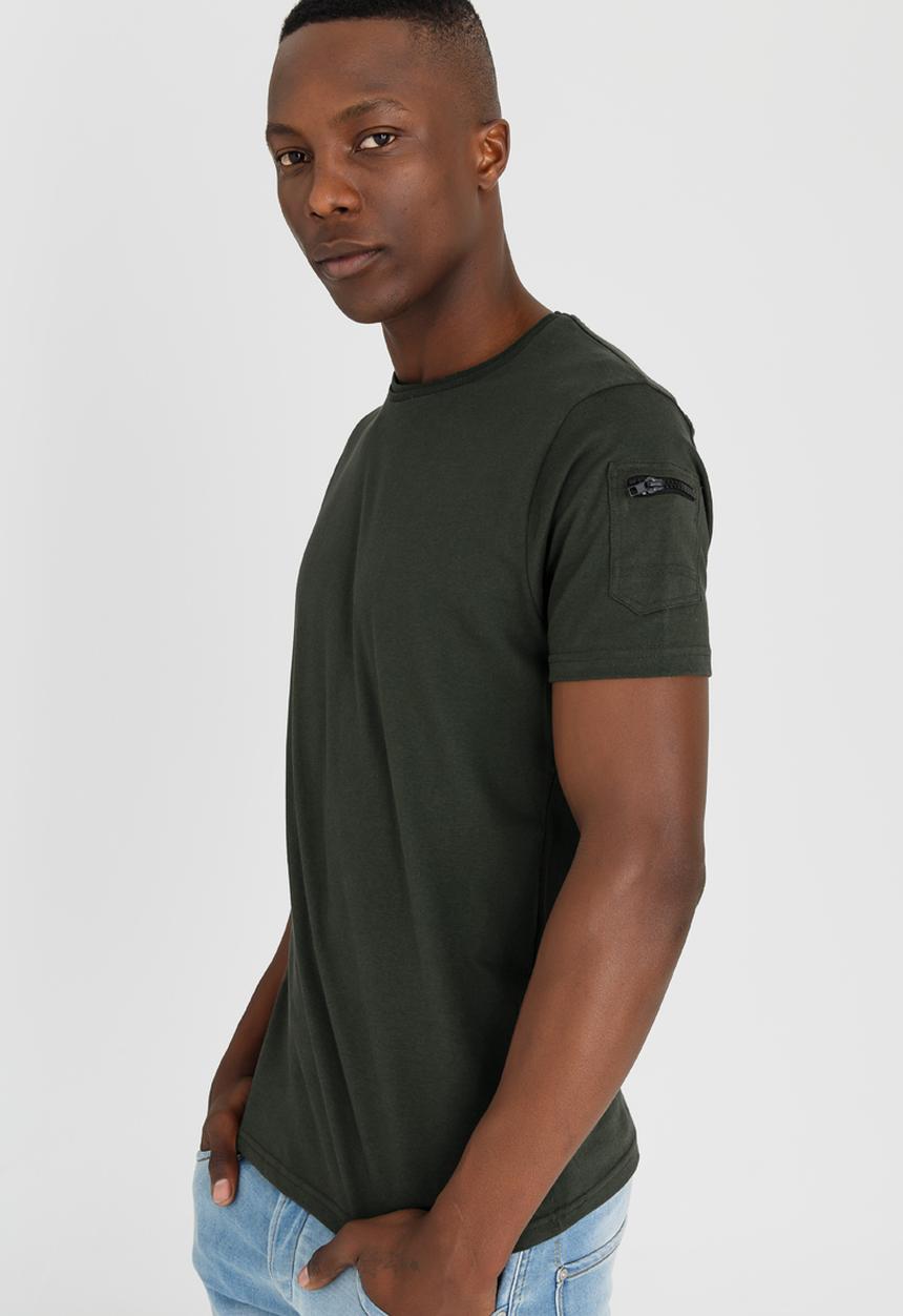 Brave Soul - Kershaw Basic Tee Khaki Green
