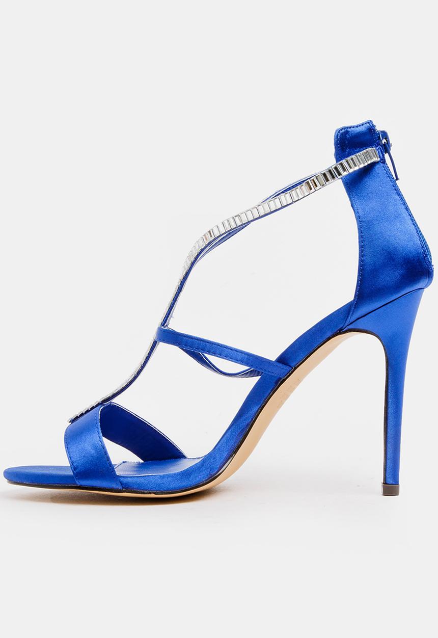 SISSY BOY - Diamante heel - blue