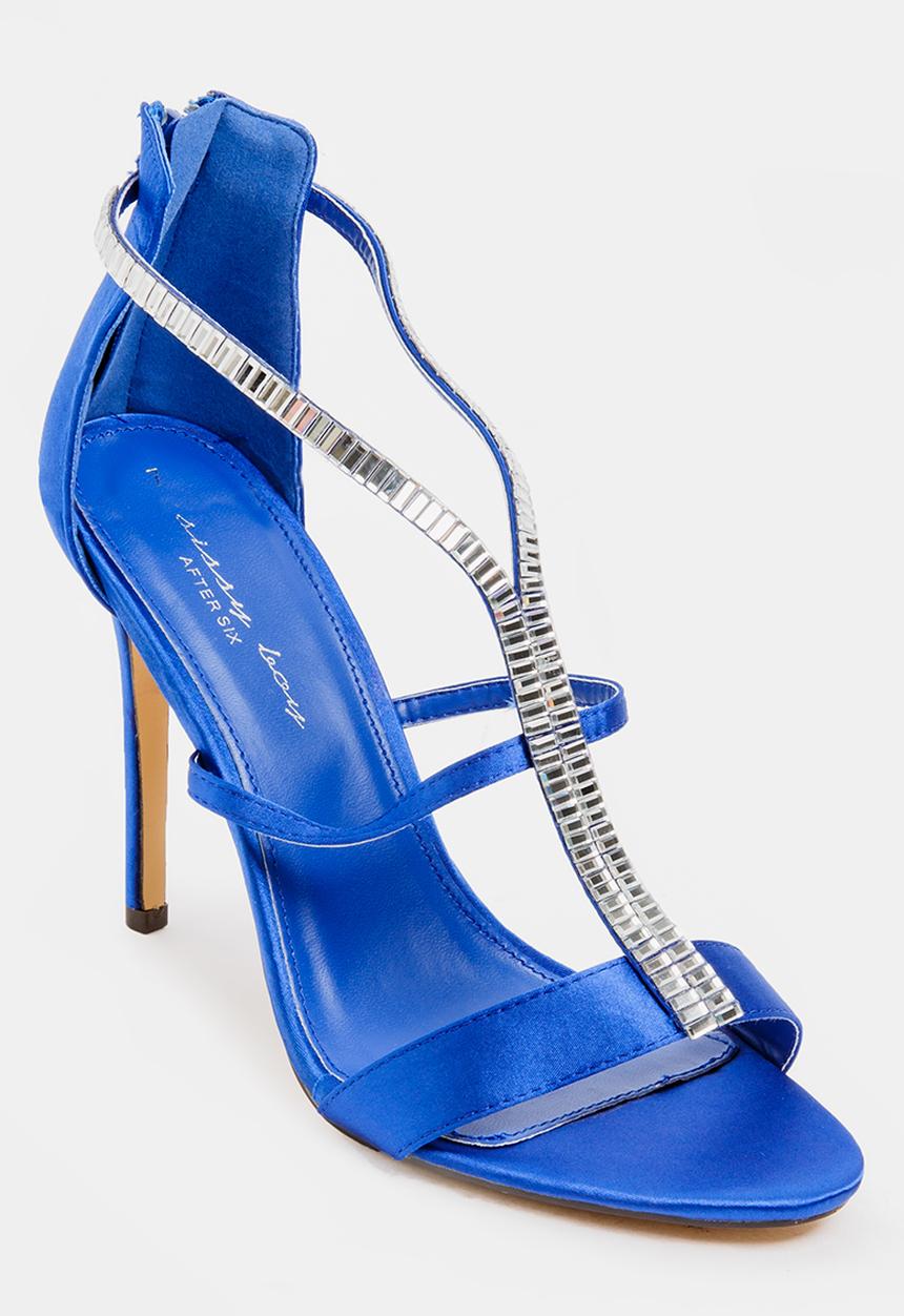 SISSY BOY - Diamante heel - blue