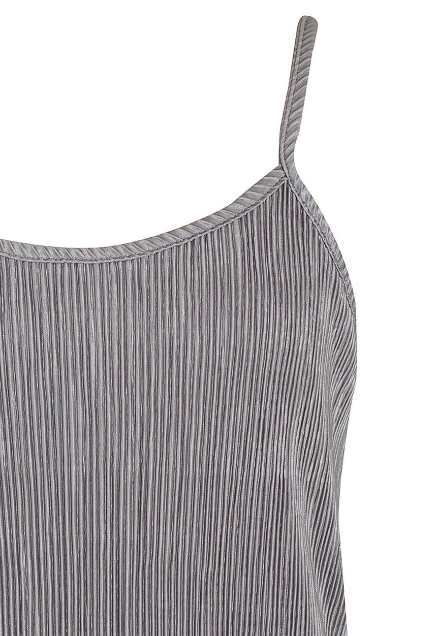 Rebel Republic - Metalic Layer Spaghetti Strap Top Grey