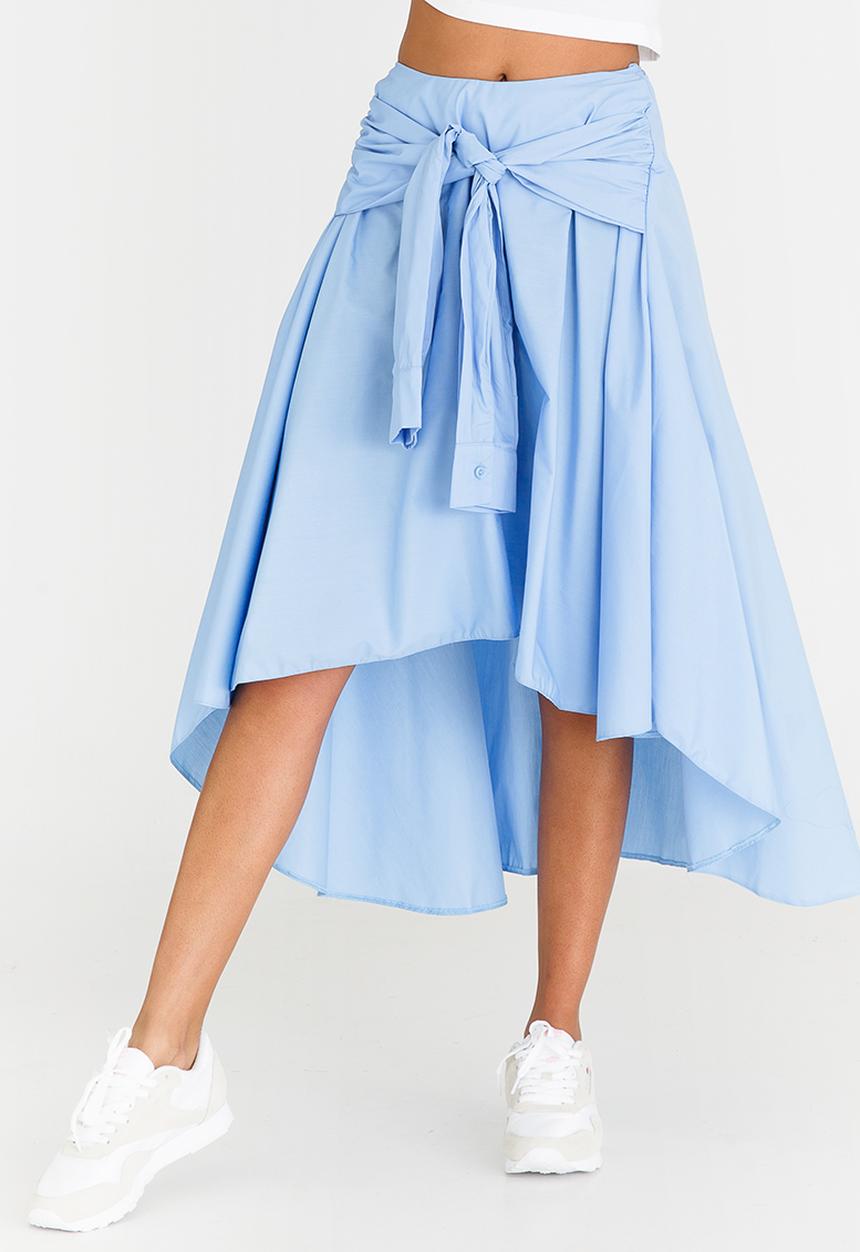STYLE REPUBLIC - Hi Lo Self-tie Skirt Pale Blue
