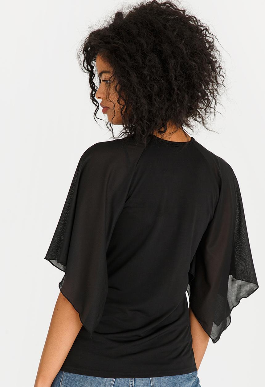 edit - Volume Sleeve T-shirt Black