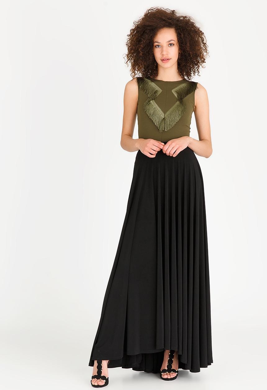 ERRE - Long Circle Skirt Black