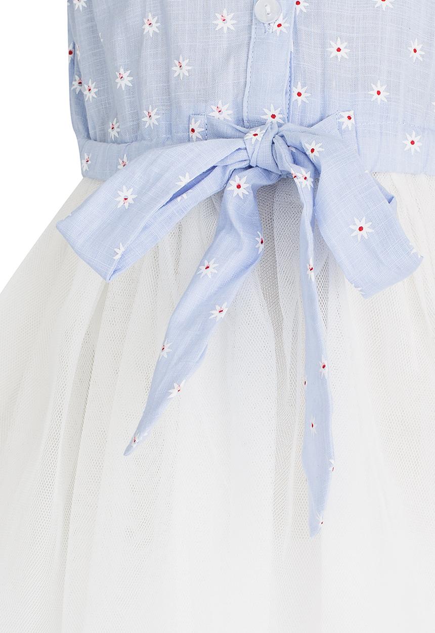 Pop Candy - Combo Dress Blue and White