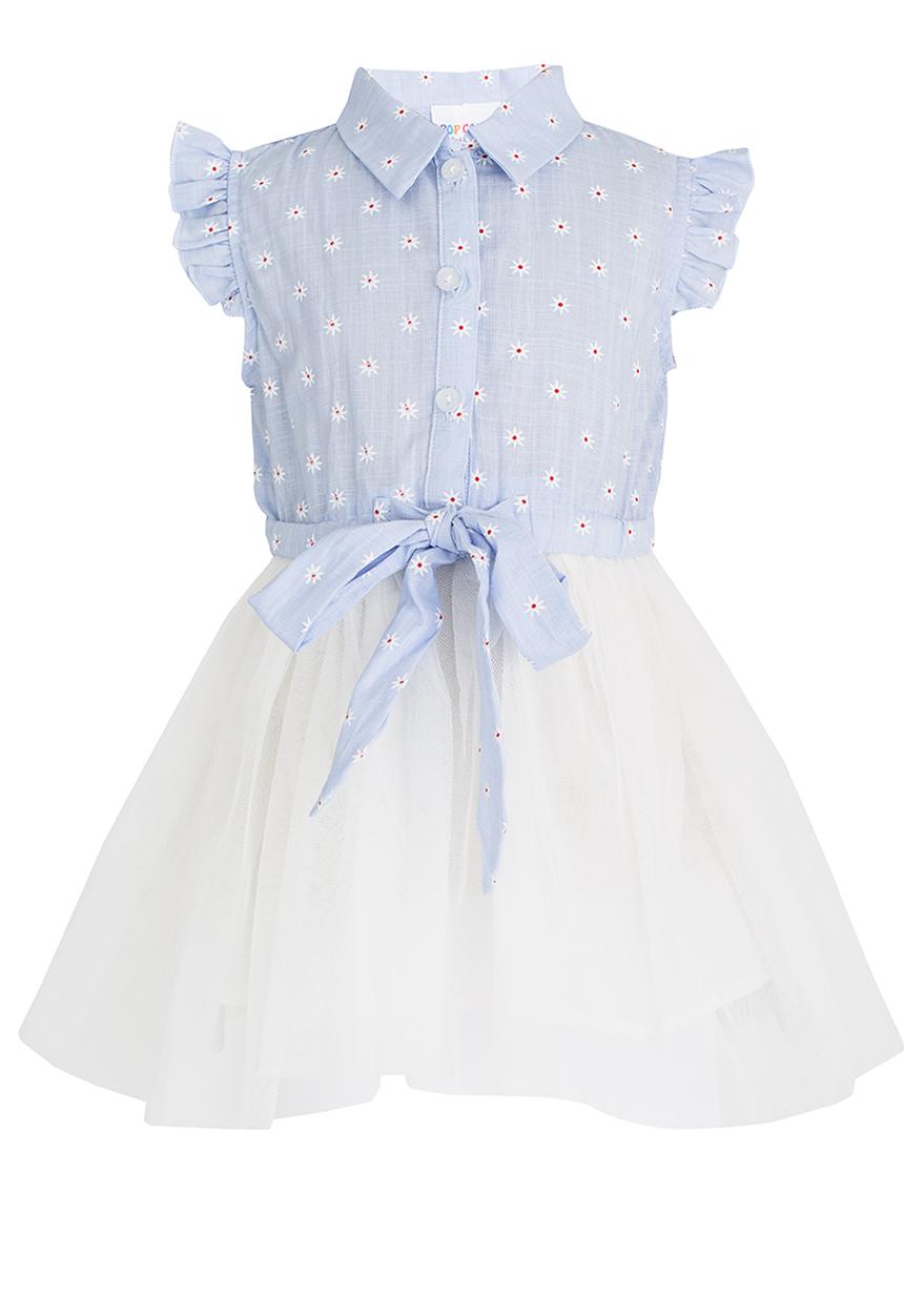 Pop Candy - Combo Dress Blue and White