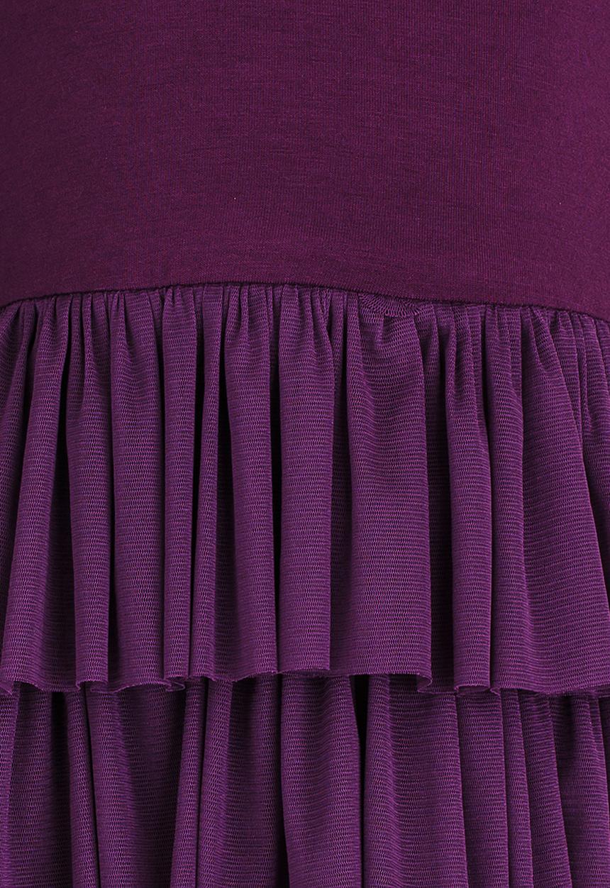 See-Saw - Tiered Mesh Dress Dark Purple