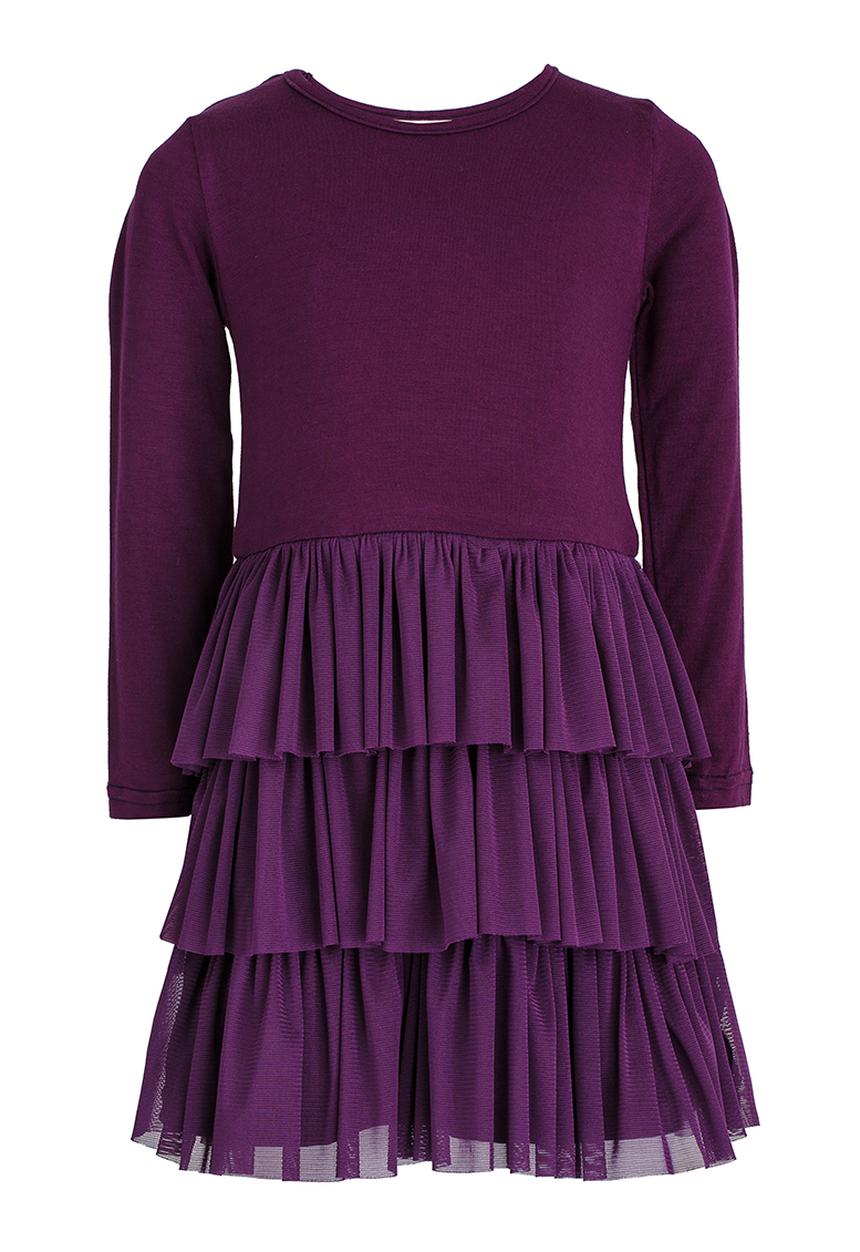 See-Saw - Tiered Mesh Dress Dark Purple