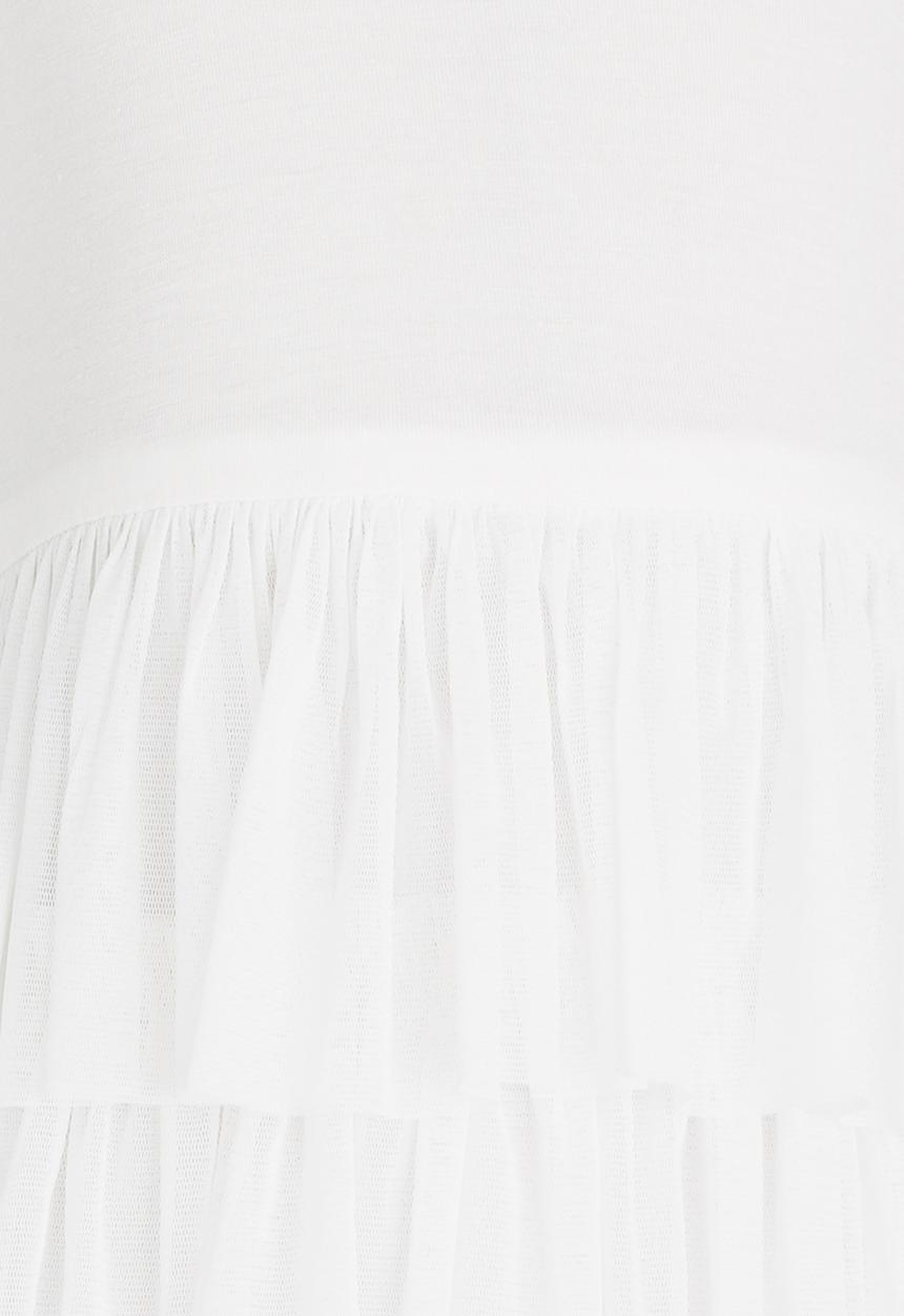 See-Saw - Tiered Mesh Dress Milk