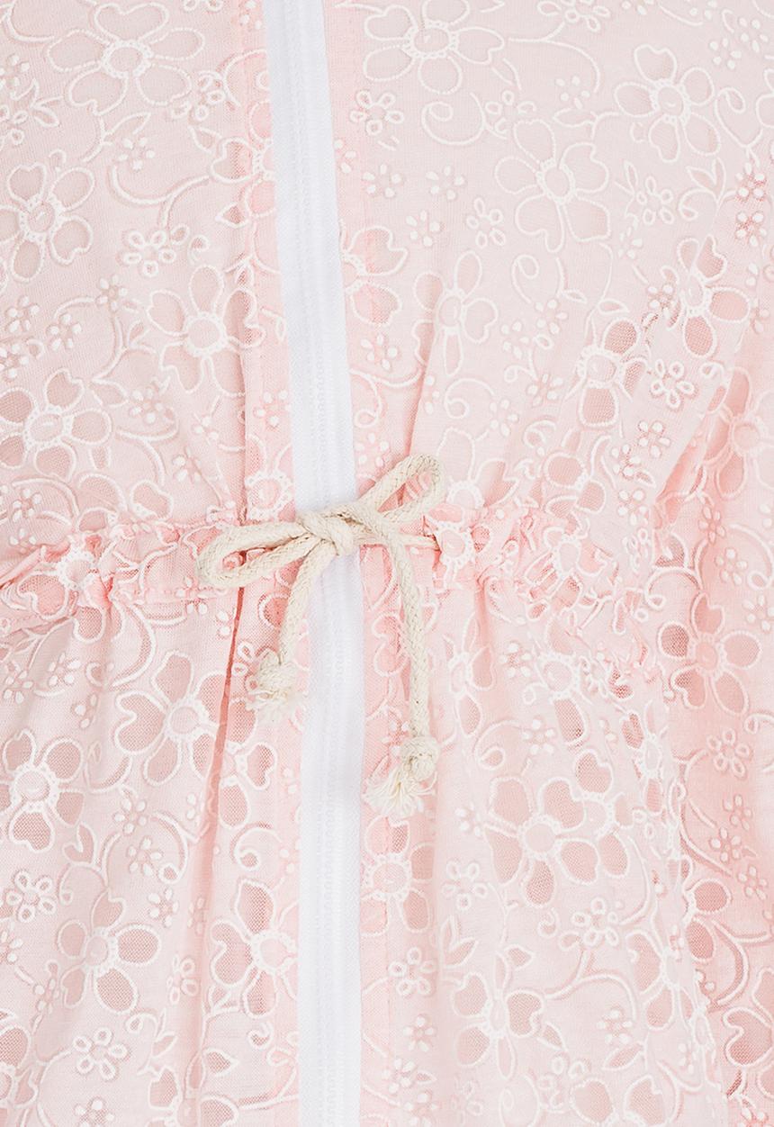 Pop Candy - Burnout Parka Jacket Pale Pink
