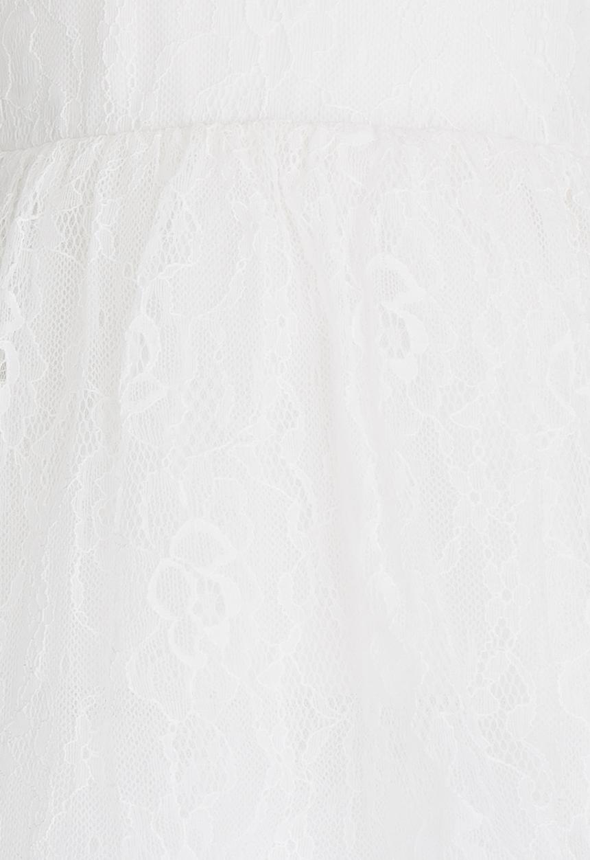 Pop Candy - Lace Detail  Dress White