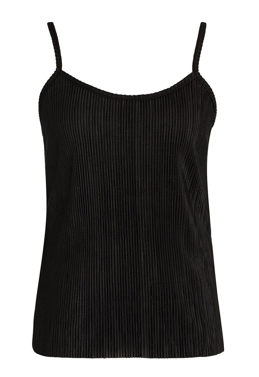 Rebel Republic - Metalic Layer Spaghetti Strap Top Black